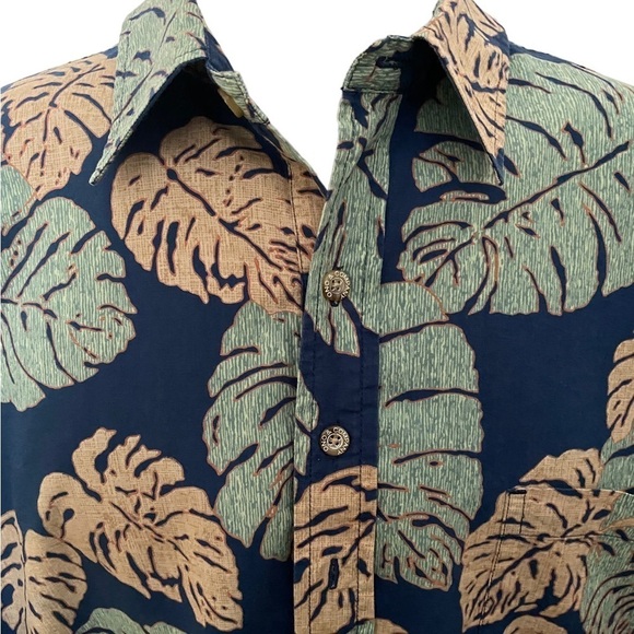 ONO & COMPANY Blue Tropical Aloha Hawaiian Shirt Men XL - Picture 2 of 6